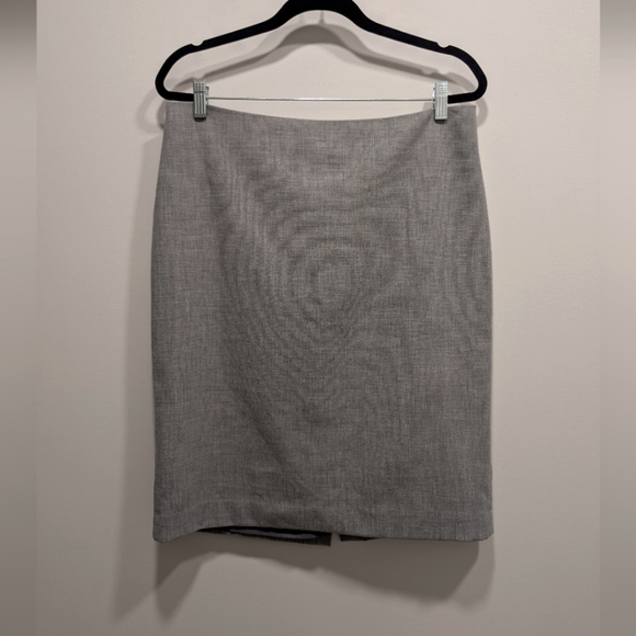 Talbots Light Gray Grey Pencil Skirt Career Office Business Workwear Size 12 - Picture 1 of 7